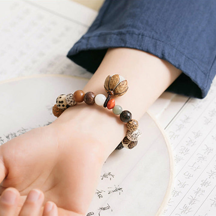 Bodhi Seed Lotus Wrist Mala — product view 3