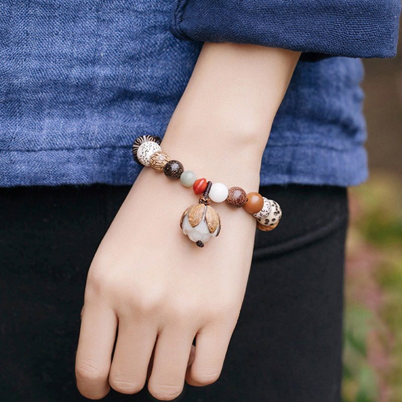 Bodhi Seed Lotus Wrist Mala — product view 4