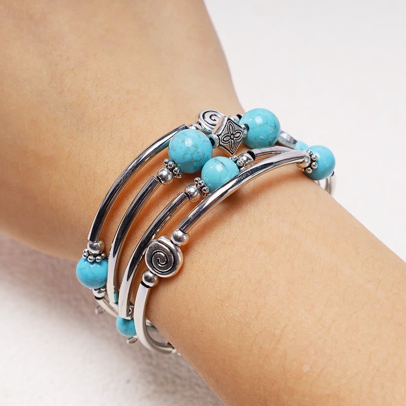 Tibetan turquoise bracelet — view 2
