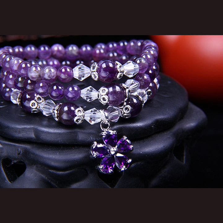Tibetan amethyst mala bracelet — view 2