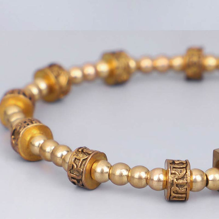 Tibetan Mantra Copper Bracelet — view 5