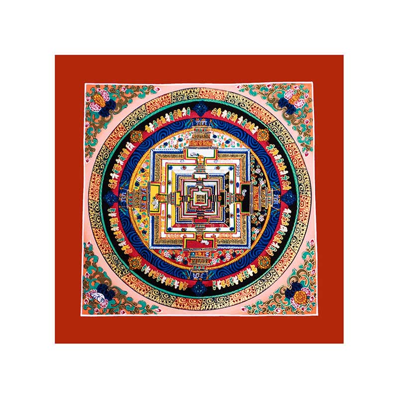 Buddha Stones Tibetan Handmade Thangka Mandala Painting Blind Box Random Color Pattern Tibetan Thangka BS 5