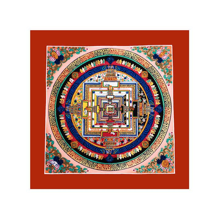 Buddha Stones Tibetan Handmade Thangka Mandala Painting Blind Box Random Color Pattern Tibetan Thangka BS 5