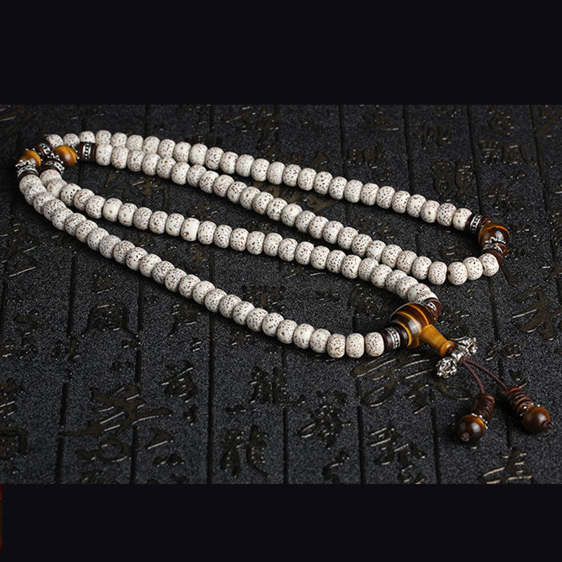 Buddha Stones Handmade Tibetan Tiger Eye Bodhi Seed Peace Bracelet Bracelet BS 3