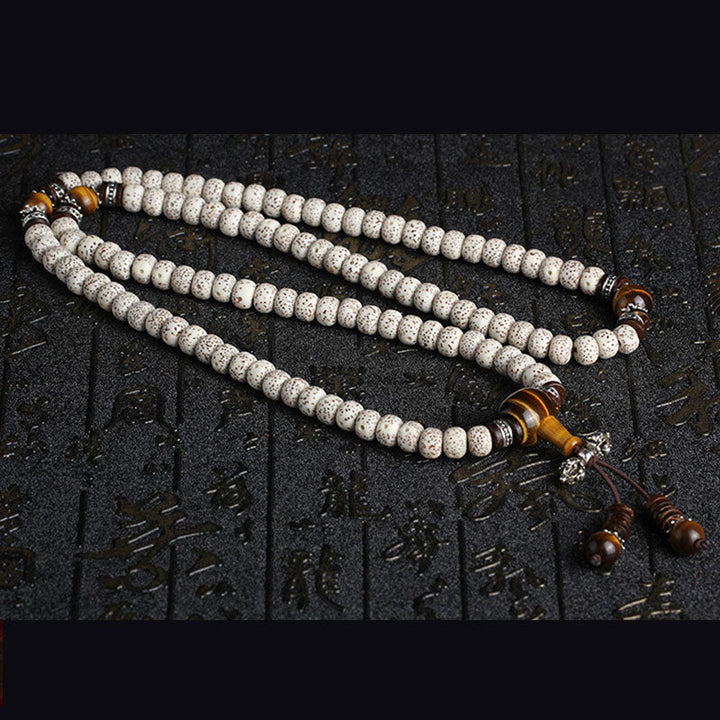 Buddha Stones Handmade Tibetan Tiger Eye Bodhi Seed Peace Bracelet Bracelet BS 3