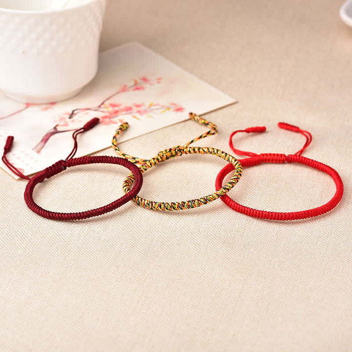 Buddha Stones Tibetan Lucky 3 Combination Sets Red String Bracelet Bracelet BS 1