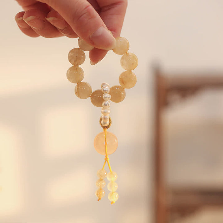 Citrine Buckle Wrist Mala — main product view