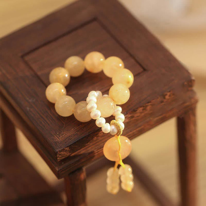 Citrine Buckle Wrist Mala — product view 2