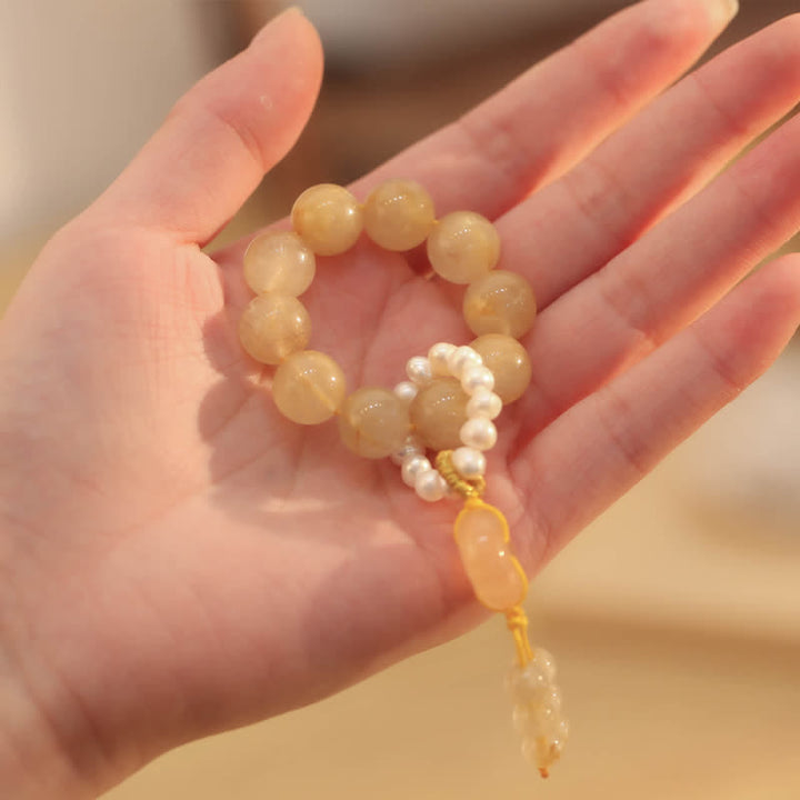 Citrine Buckle Wrist Mala — product view 3