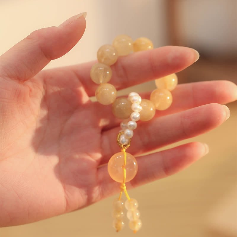 Citrine Buckle Wrist Mala — product view 4