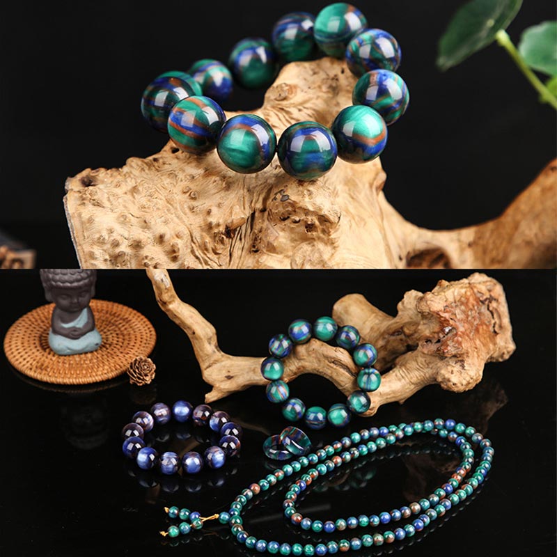 Colorful Sea Willow Ring Mala Bracelet — product view 2
