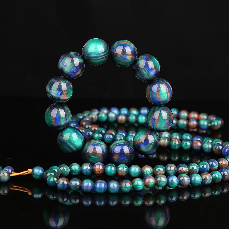 Colorful Sea Willow Ring Mala Bracelet — product view 4