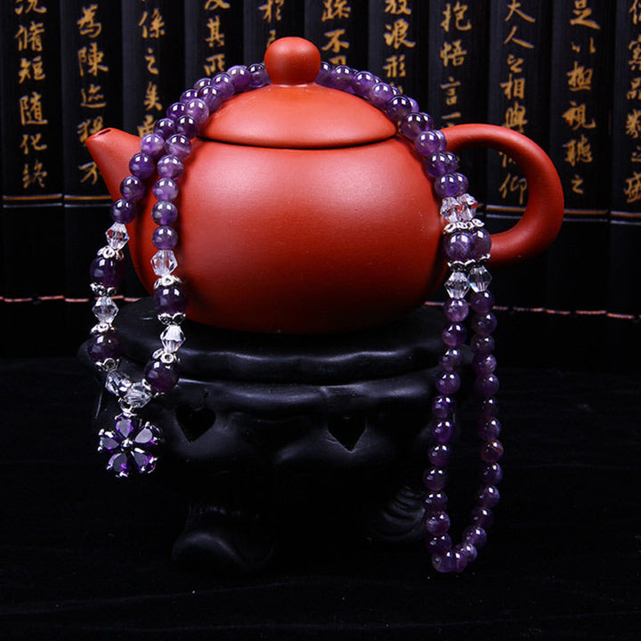 Tibetan amethyst mala bracelet — view 3