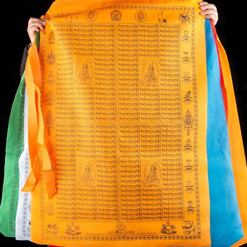 Five-color Windhorse prayer flags — view 7