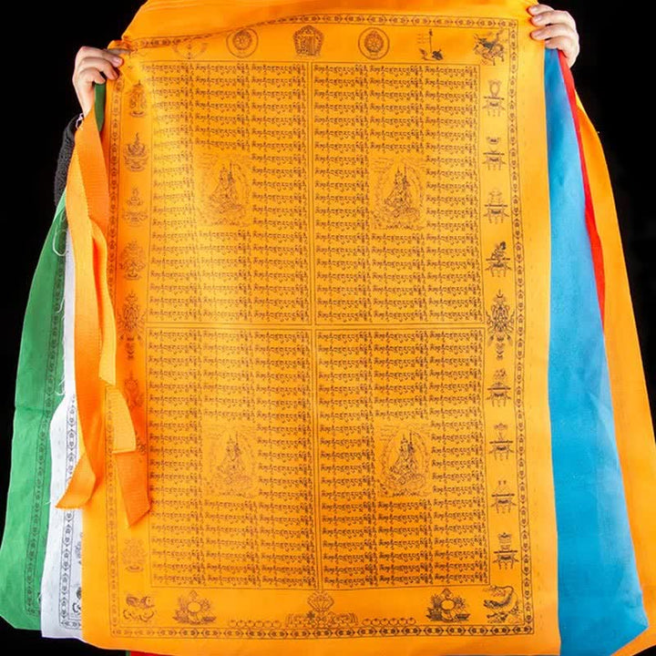 Five-color Windhorse prayer flags — view 7