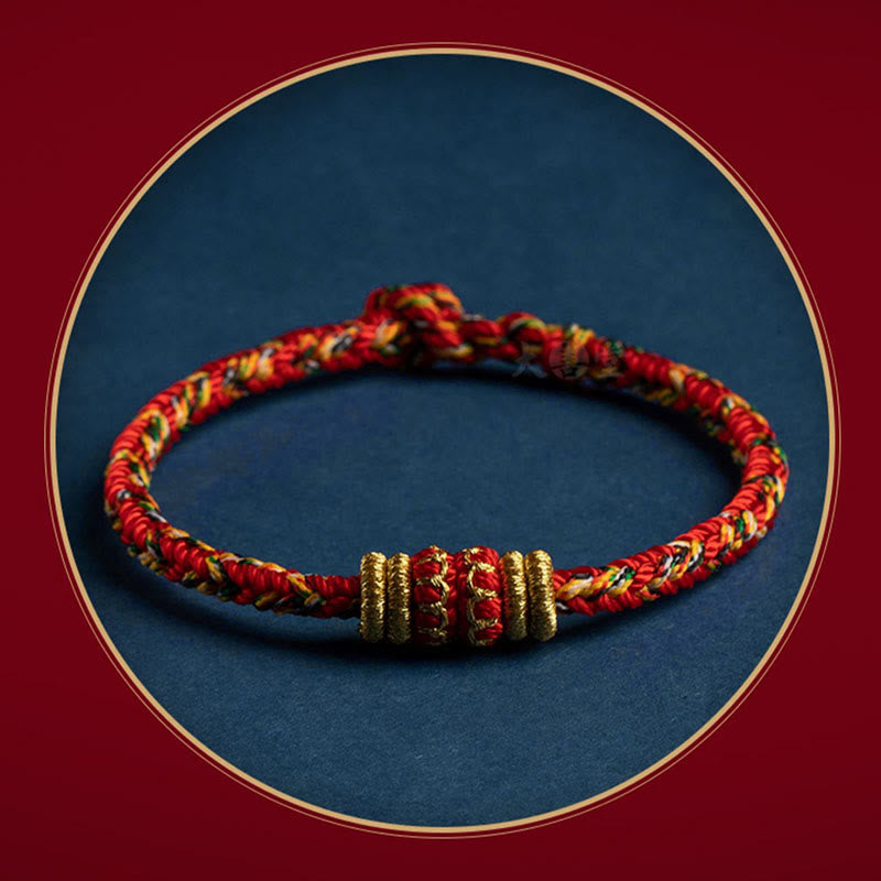 Buddha Stones Tibet Handmade Chinese Zodiac Luck Strength Braided String Bracelet - image 7