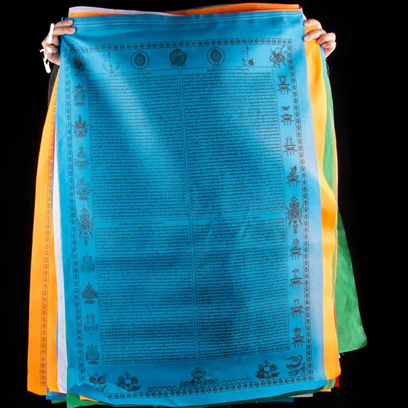 Five-color Windhorse prayer flags — view 10