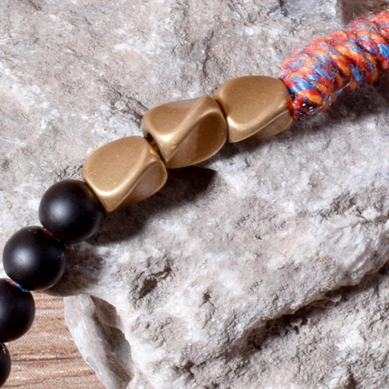 Black onyx tassel bracelet — view 9