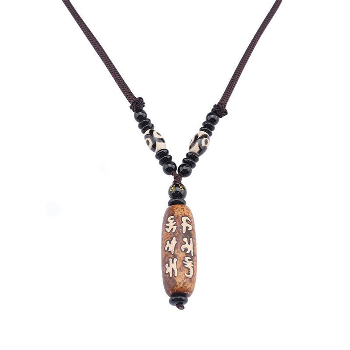 Tibetan Dzi bead Avalokiteshvara pendant — view 13