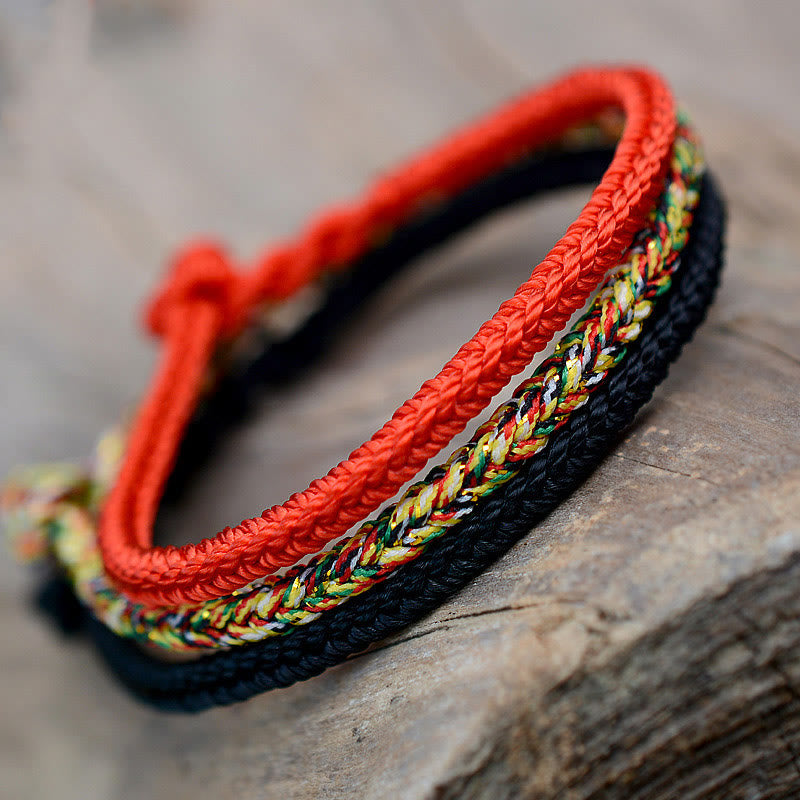 Handwoven Eight-Thread Knot Bracelet — view 1