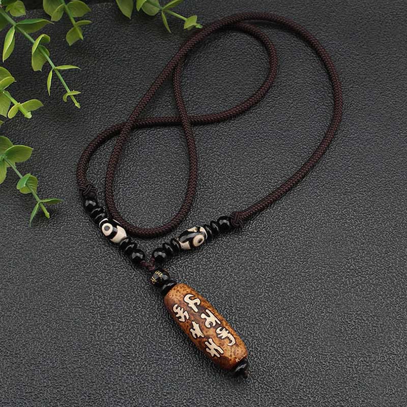 Tibetan Dzi bead Avalokiteshvara pendant — view 11