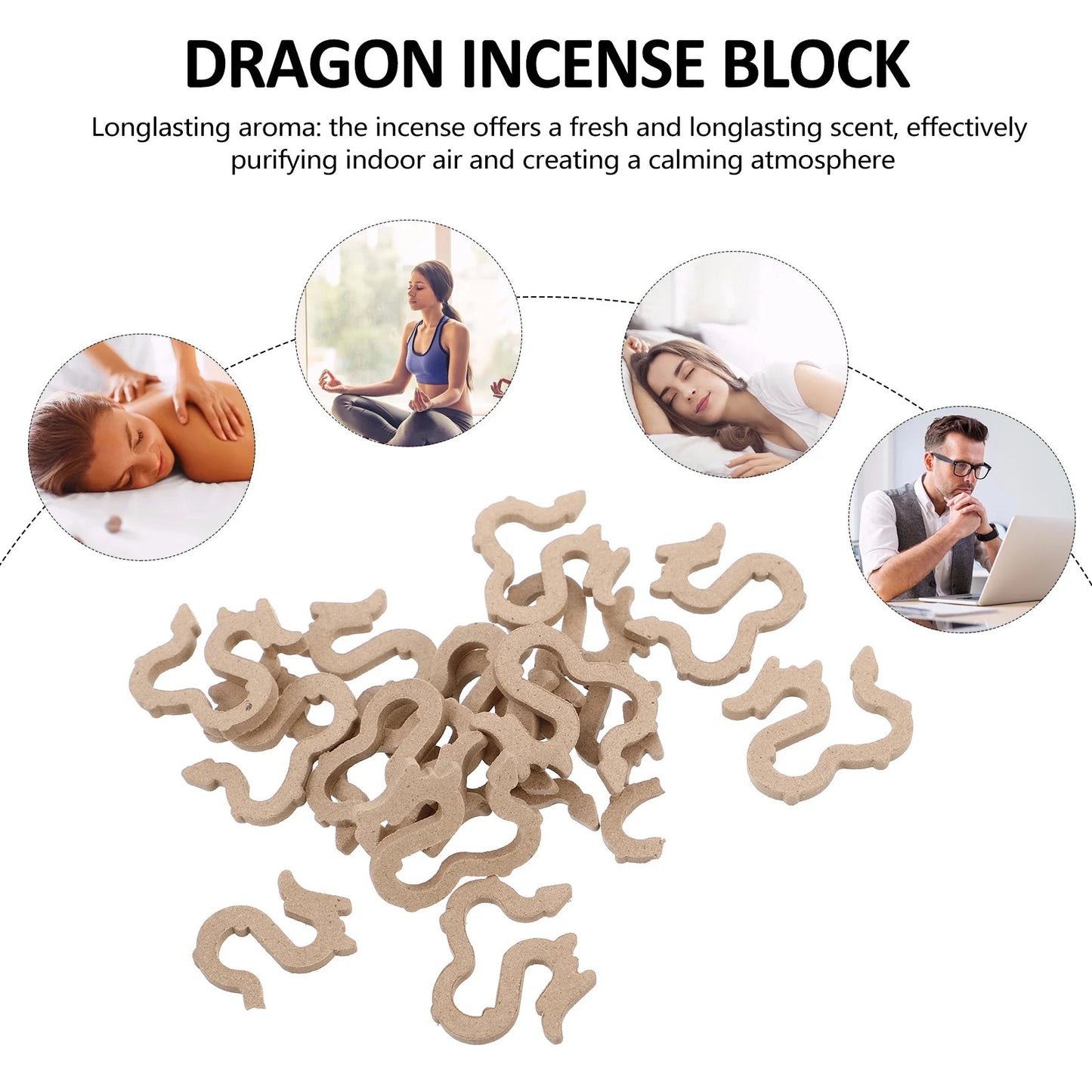 42Pcs Dragon Shaped Incense Coils