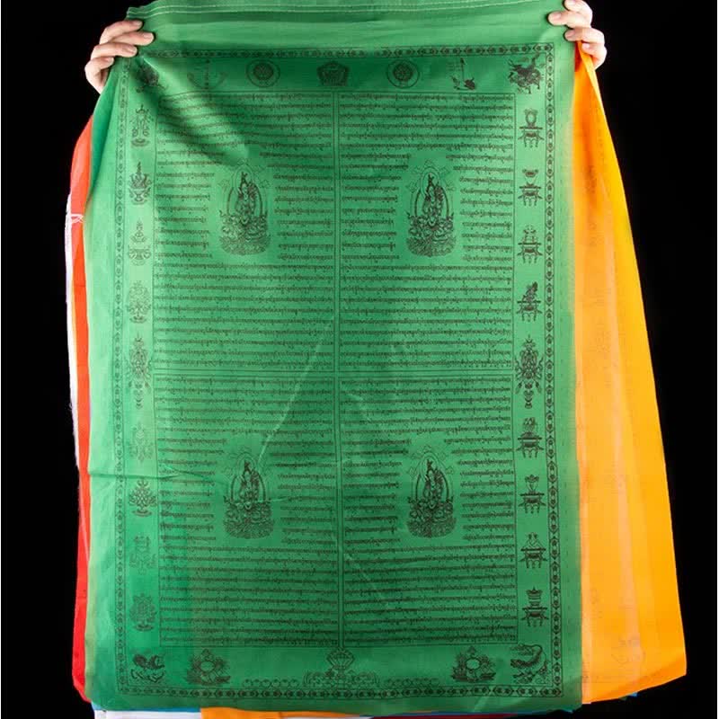 Five-color Windhorse prayer flags — view 13
