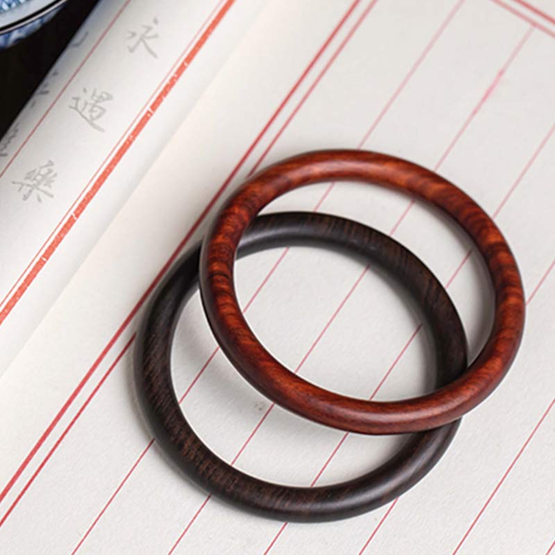 Buddha Stones Tibetan Small Leaf Red Sandalwood Ebony Green Sandalwood Protection Bracelet Bangle Bracelet BS 10