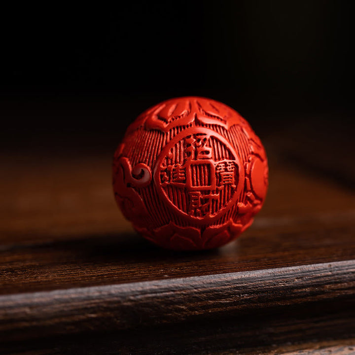 Buddha Stones Tibet Om Mani Padme Hum PiXiu Copper Coin Small Leaf Red Sandalwood Cinnabar Protection Key Chain