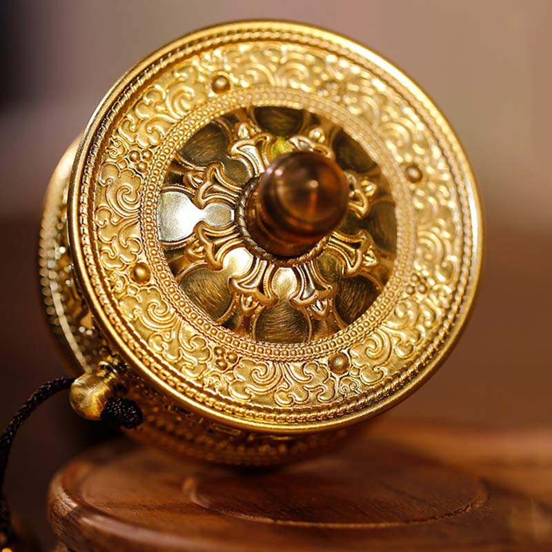 Tibetan sandalwood prayer wheel decoration — view 7