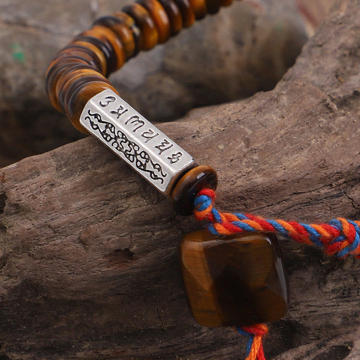 Tiger eye mantra bracelet — view 4
