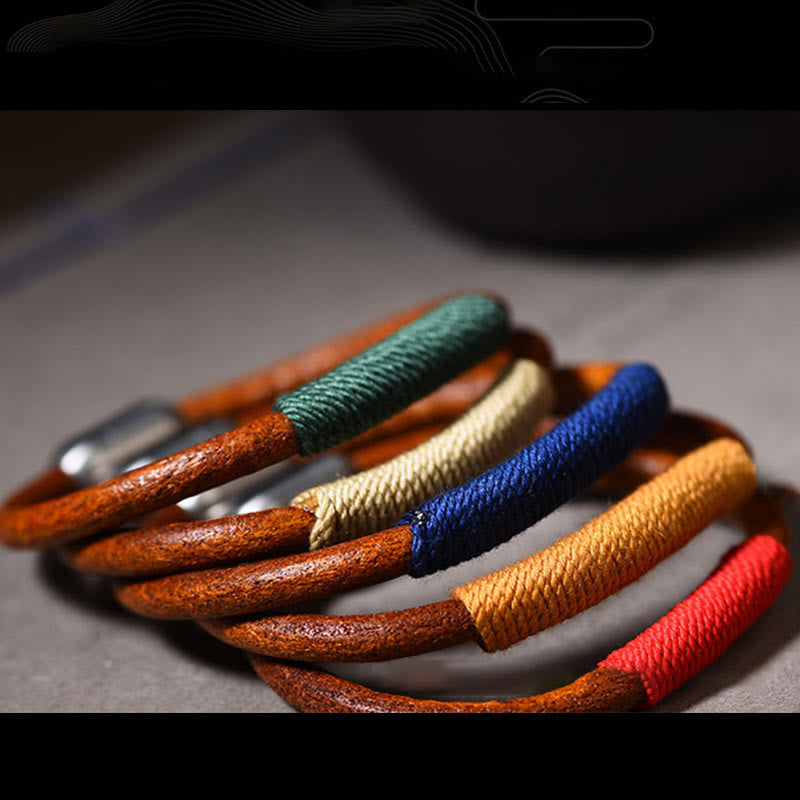 Five-element leather buckle bracelet — view 16