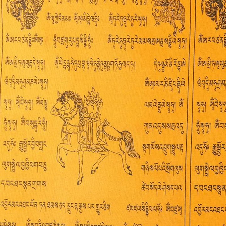 Five-color Windhorse prayer flags — view 6