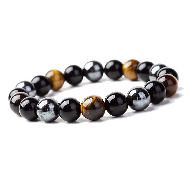 Tibetan Tiger's Eye Bracelet & Necklace Set — view 3