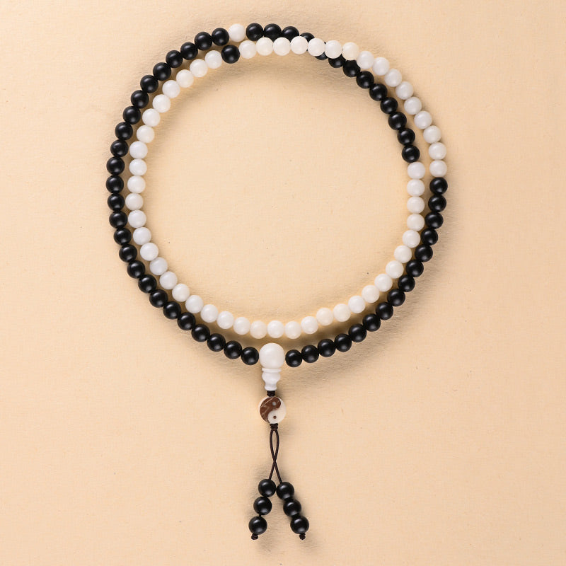 Ebony Yin-Yang Mala Necklace — product view 7