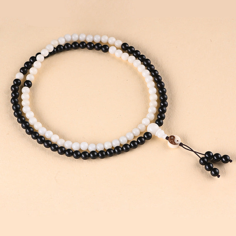 Ebony Yin-Yang Mala Necklace — product view 8