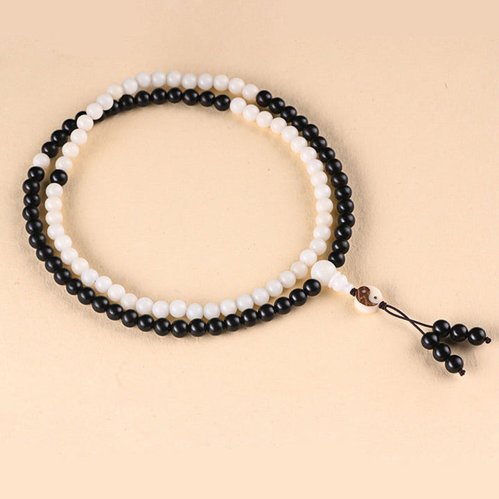Ebony Yin-Yang Mala Necklace — product view 8