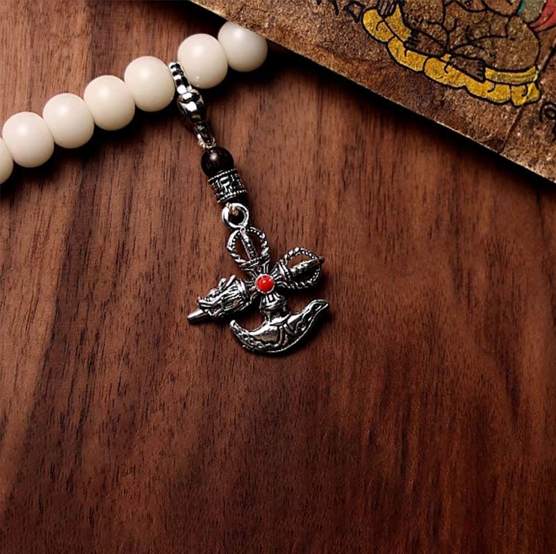 108 bodhi seed and Dzi bead mala — view 4