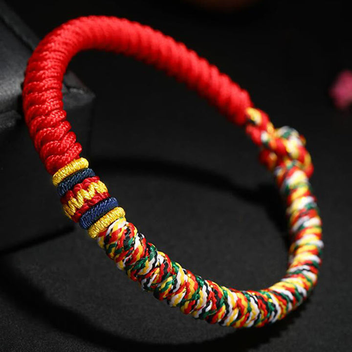 Handwoven multicolor King Kong knot bracelet — view 4