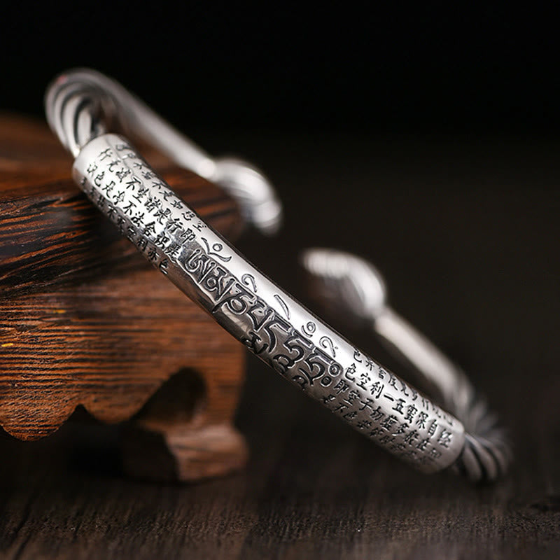 Om Mani Padme Hum copper cuff bracelet — view 1