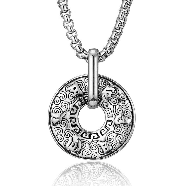 Om Mani Padme Hum peace buckle necklace — view 9