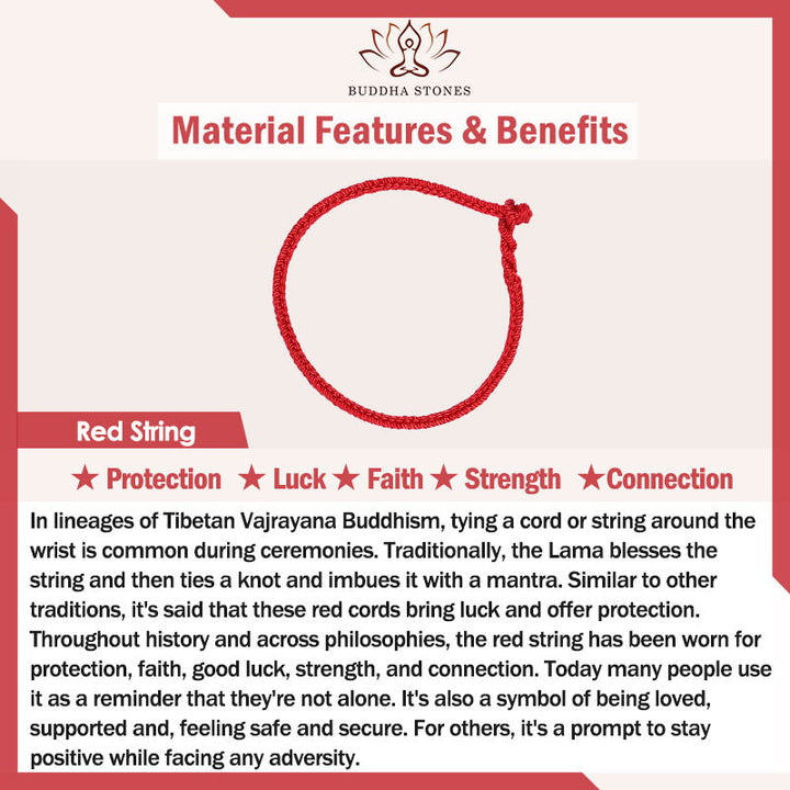 Handmade Alloy Heart Sutra Protection Strength Rope Bracelet Anklet