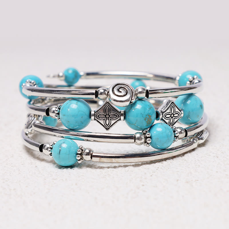 Tibetan turquoise bracelet — view 1