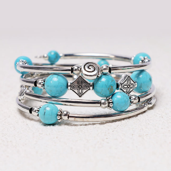 Tibetan turquoise bracelet — view 1