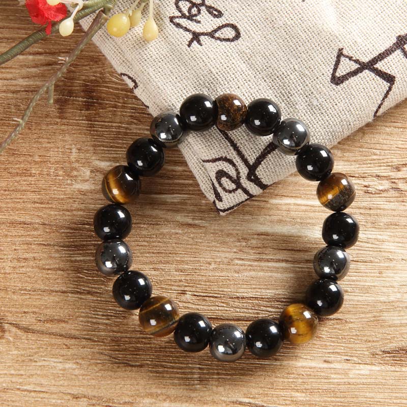 Tibetan Tiger's Eye Bracelet & Necklace Set — view 5