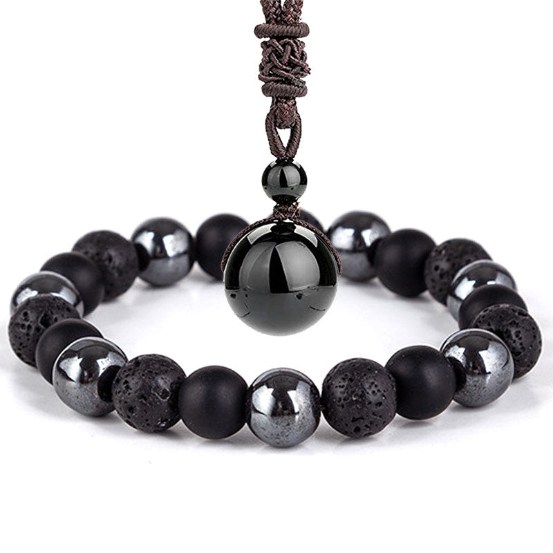 Tibetan Tiger's Eye Bracelet & Necklace Set — view 18