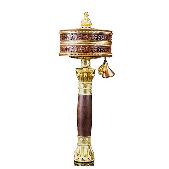Tibetan Copper Prayer Wheel with Mantra Design — view 12