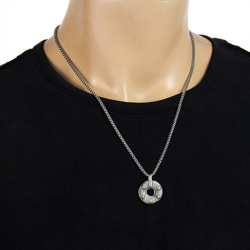 Om Mani Padme Hum peace buckle necklace — view 7