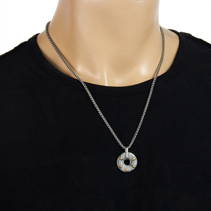 Om Mani Padme Hum peace buckle necklace — view 7