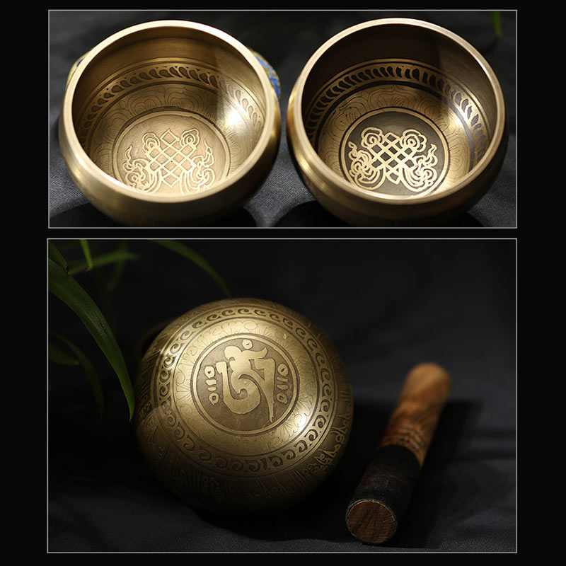 Tibetan meditation singing bowl set — view 9